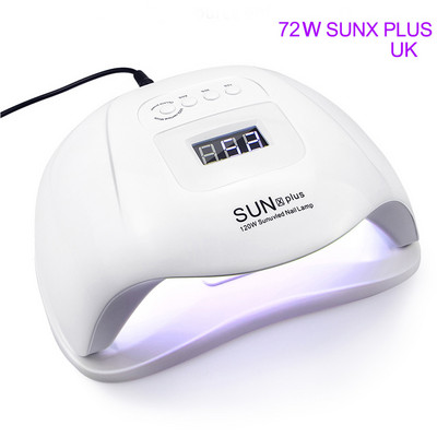 SUNX5 Plus 72W/54W UV lámpa LED körömlámpa körömszárító napfény manikűr zselés körmökhöz Lámpaszárítás zselés lakkozáshoz