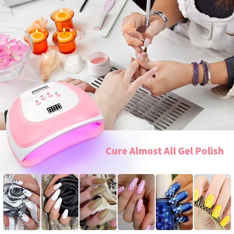 Lampă LED UV 108/80/72/36W pentru uscător de unghii Lampă cu gheață cu două mâini 54 LED-uri pentru manichiură Lampă cu gel pentru unghii Lampă pentru uscare lac cu gel