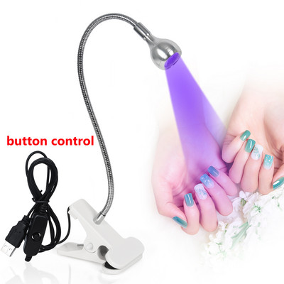 UV nagų džiovintuvo lempa Mini LED lemputės Ultravioletiniai lankstūs prisegami ant stalo liečiamas ekranas USB gelis kietinamas manikiūro pedikiūro įrankiai