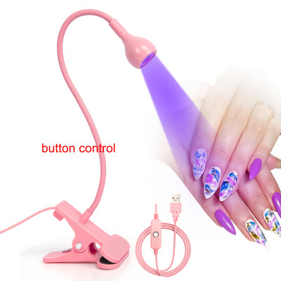 UV nagų džiovintuvo lempa Mini LED lemputės Ultravioletiniai lankstūs prisegami ant stalo liečiamas ekranas USB gelis kietinamas manikiūro pedikiūro įrankiai