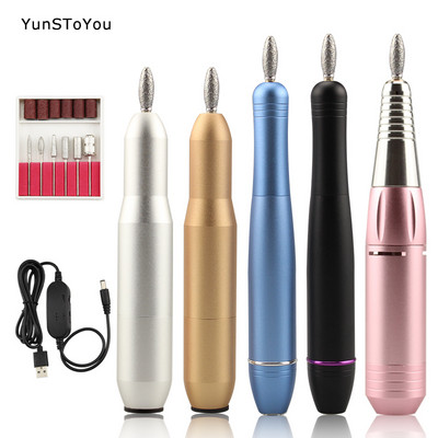 Mașină portabilă de găurit unghii USB 35000 RPM Set de mașini electrice de manichiură Stilo de găurit unghii pentru pilă cu gel pentru manichiură Instrument de salon de unghii
