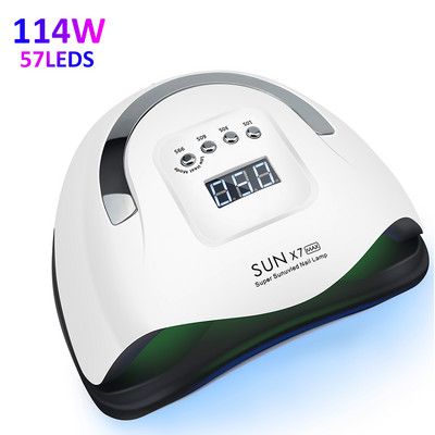 Lampă UV LED pentru unghii, 114/90/72/36W, putere mare pentru unghii, uscător de unghii, lac cu gel, senzor automat, lumină cu LED-uri de soare, instrumente de manichiură pentru arta unghiilor