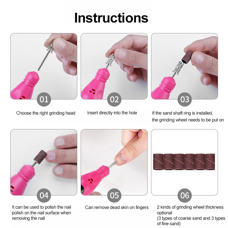 Mașină electrică de găurit pentru unghii, slefuit, instrument de manichiură pentru arta unghiilor