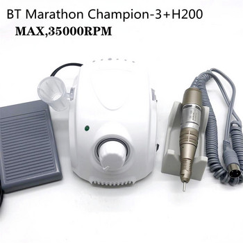 BT Marathon Champion-3 65W Electric Nail Drill Polish Box Control Box 35K 45K υψηλής ποιότητας Handle Nail Drill Nail File Equipment σετ