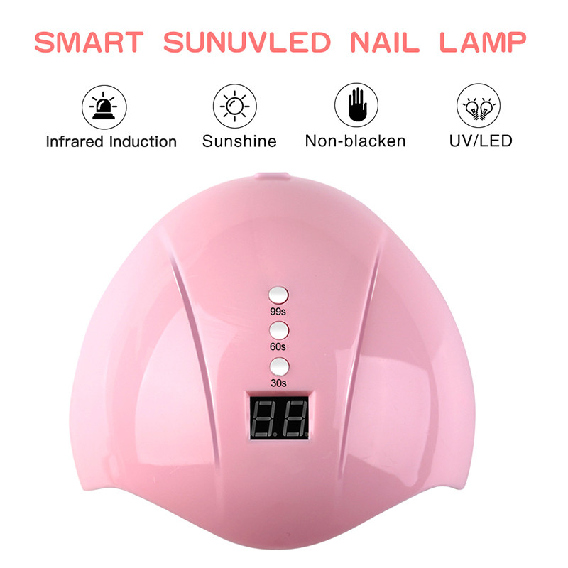 Körömszárító 36W UV LED körömlámpa SUN5 géllakk kötőfény minden gélhez 30s/60s/99s időzítő LCD kijelző
