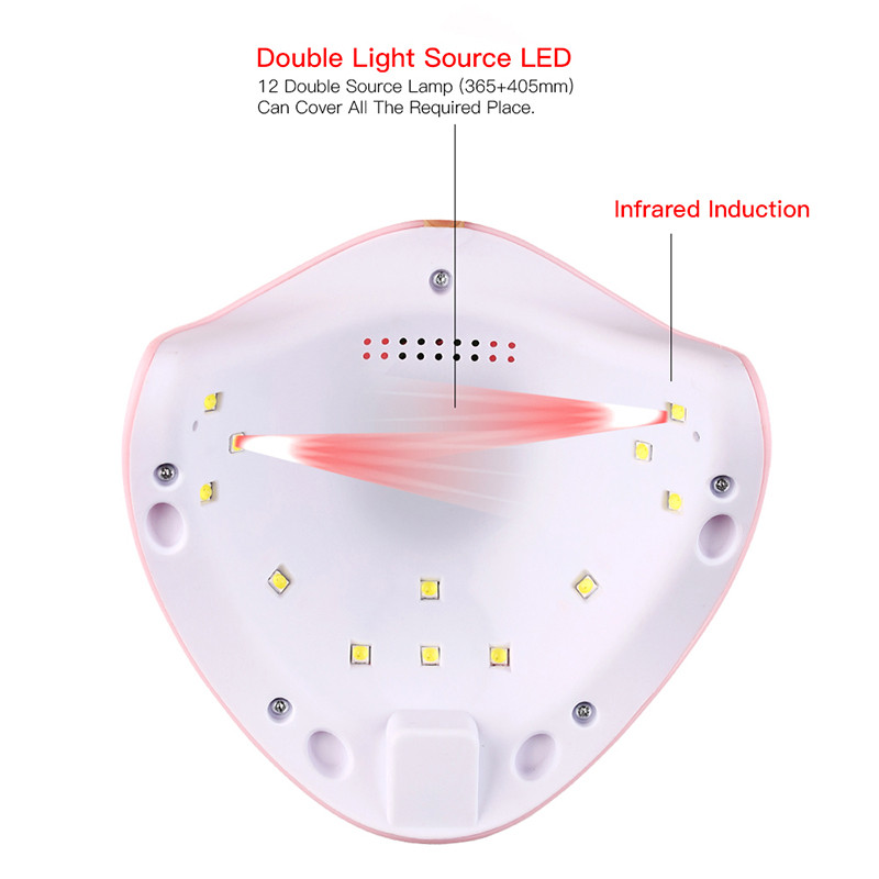 Körömszárító 36W UV LED körömlámpa SUN5 géllakk kötőfény minden gélhez 30s/60s/99s időzítő LCD kijelző
