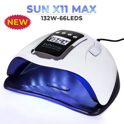 132/114/90/72/36W Új UV LED körömlámpás körömszárító manikűr szárításhoz Minden körömlakk, időzítő automatikus érzékelővel, LED időkijelzővel