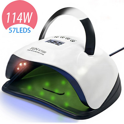 132/114/90/72/36W Új UV LED körömlámpás körömszárító manikűr szárításhoz Minden körömlakk, időzítő automatikus érzékelővel, LED időkijelzővel