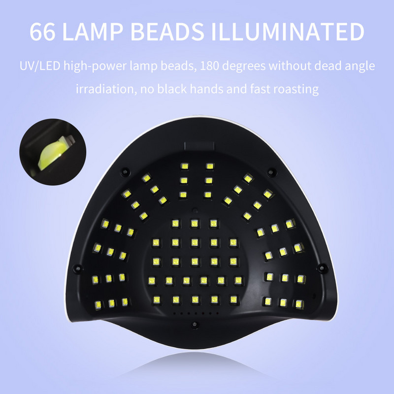 132/114/90/72/36W Új UV LED körömlámpás körömszárító manikűr szárításhoz Minden körömlakk, időzítő automatikus érzékelővel, LED időkijelzővel