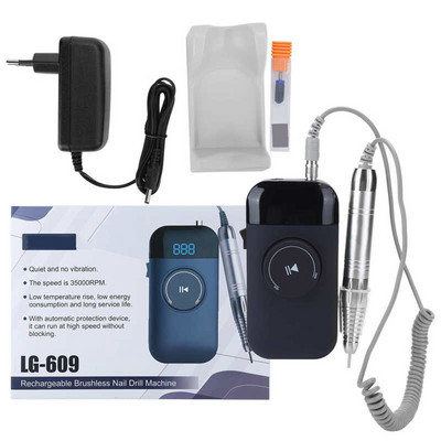 Mașină de lustruit unghii LUGX Pilă electrică de găurit pentru unghii Mașină electrică de șlefuit pentru manichiură pentru arta unghiilor fără zgomot