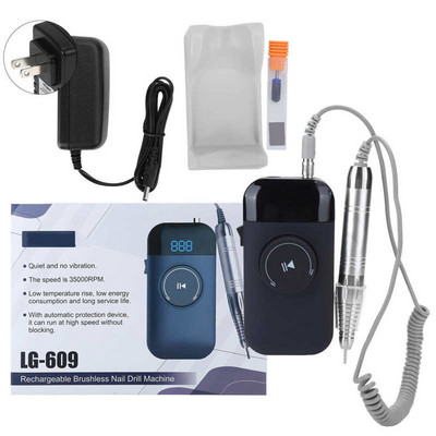 Mașină de lustruit unghii LUGX Pilă electrică de găurit pentru unghii Mașină electrică de șlefuit pentru manichiură pentru arta unghiilor fără zgomot