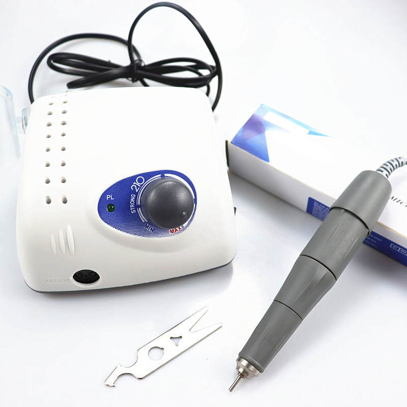 2021 m. Naujas STRONG 210 PRO 105 105L rankinis instrumentas 65W 500000rpm Nagų grąžtai Manikiūro aparatas Pedikiūras Elektriniai dildės antgaliai