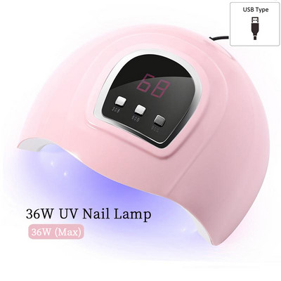 BORN PRETTY 6/8/36/48/72W Mașină de uscător de unghii Lampă LED portabilă pentru manichiura UV Lampă UV pentru unghii pentru uscarea unghiilor cu gel