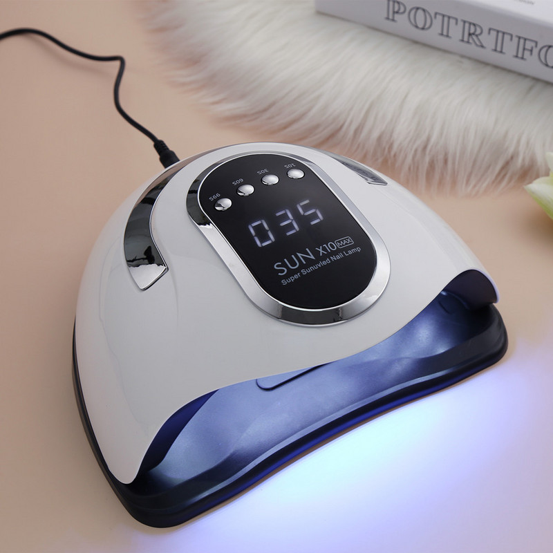 ÚJ SUN X10 Max 132W körömszárító Professzionális LED lámpa 66LED UV Jéglámpa Szárításhoz Gél Lakk Időzítő Automatikus Érzékelő Manikűr eszközök