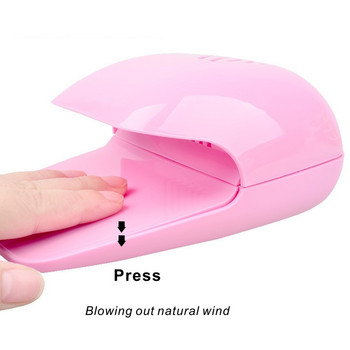 Mini Nail Art Air Dryer Nail Polish Dryer Portable Glue Dry AA Battery Fan Nail Art Tools Drier Fast Drying Machine Travel Dryer