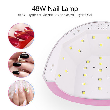 Νέο Sunone 48W UV Lamp Nail Polish Dryer 30 LED Gel Light Drying Fingernail & Toe Gel Curing Nail Art Dryer Dryer