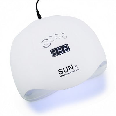 SUN X5 plus 54W машина за сушене на нокти UV LED лампа за нокти Лампа за втвърдяване на гел лак с дъно 30/60/99s Таймер LCD дисплей Маникюр