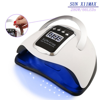 SUN X5 plus 54W körömszárító gép UV LED lámpa köröm géllakk kikeményítő lámpa alsó 30/60/99s időzítős LCD kijelzős manikűr