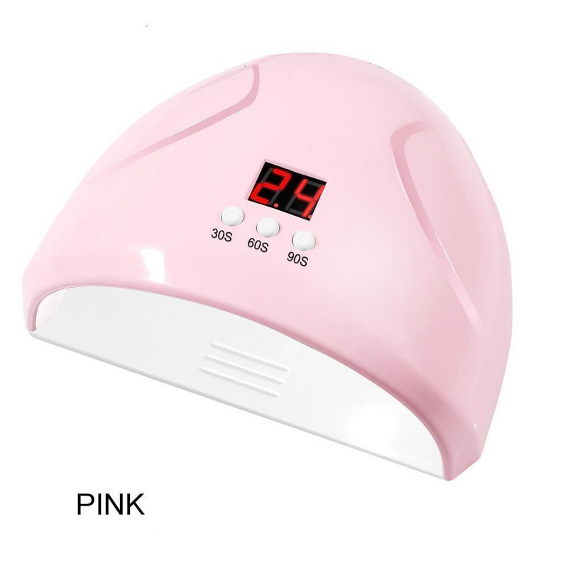 24 W intelligens UV gél körömlakk lámpa LED körömlámpa manikűrhöz 30/60/90 3 sebességes gyorsszáradás időzítő induktív lámpa USB