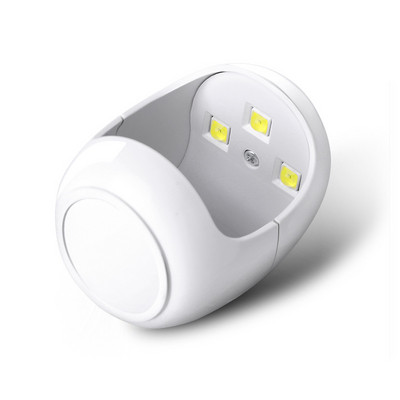 UV Mini lámpa Körömszárító lámpa LED és UV manikűr gép Mini Tojás Shape Design 3W 30S Gyorsan száradó térhálósító lámpa géllakkhoz