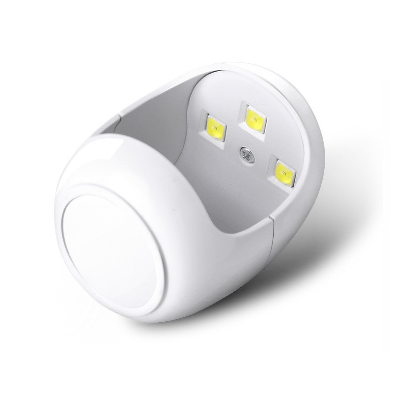 UV Mini lámpa Körömszárító lámpa LED és UV manikűr gép Mini Tojás Shape Design 3W 30S Gyorsan száradó térhálósító lámpa géllakkhoz