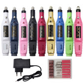 Profesionali nagų gręžimo mašina Elektrinė manikiūro gręžimo freza Nešiojamoji nagų dildė Gręžimo antgaliai Gelio lako valiklis