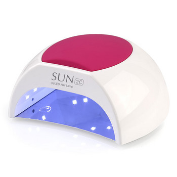 SUNUV SUN2C 48W Λάμπα νυχιών UV Λάμπα SUN2 Στεγνωτήρας νυχιών για στεγνωτήρα νυχιών UVLED Αισθητήρας υπερύθρων με μαξιλαράκι σιλικόνης Rose Salon Use