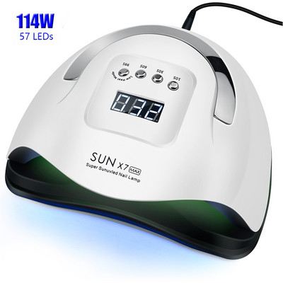 Körömszárító SUNX11 Max 132/114/90/72/36W UV LED lámpa Minden szárításhoz Gél Lakk Időzítő Auto Érzékelő Manikűr Pedikűr Eszközök Jéglámpa