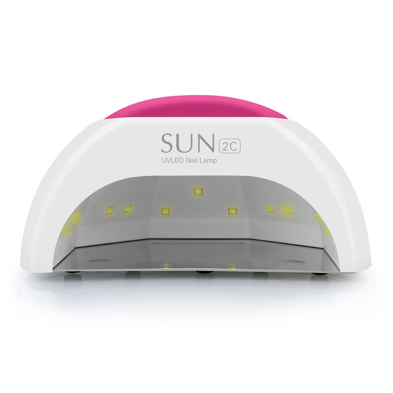 SUNUV SUN2C 48W körömlámpa UV lámpa SUN2 körömszárító UVLED zselés körömszárítóhoz Infravörös érzékelő rózsa szilikon párnával szalonhasználat