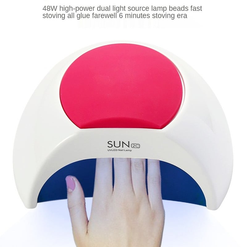 SUNUV SUN2C 48W körömlámpa UV lámpa SUN2 körömszárító UVLED zselés körömszárítóhoz Infravörös érzékelő rózsa szilikon párnával szalonhasználat