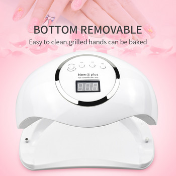 72W NEW5 PLUS UV LED Lamp Nail Dryer Sun Light Timer 10/30/60s Large Space Λάμπα δύο χεριών Επαγγελματικά εργαλεία μανικιούρ