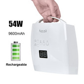 Επαναφορτιζόμενη λάμπα νυχιών με λαβή Wireless Gel Polish Dryer Red Light Μηχάνημα θεραπείας νυχιών Λάμπα πεντικιούρ Ασύρματη λάμπα νυχιών UV LED