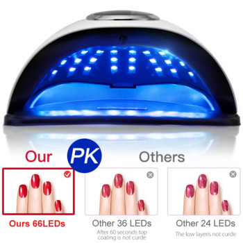 SUN X10 Max Lampara UV LED Λάμπα νυχιών για στέγνωμα Gel Polish With Motion Sensing Επαγγελματική λάμπα UV για σαλόνι μανικιούρ