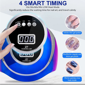 Ισχυρή λάμπα στεγνώματος νυχιών Lampara UV LED για Gel Polish Nails Dryer Προμήθειες επαγγελματικού μηχανήματος μανικιούρ με έξυπνο αισθητήρα