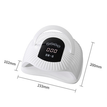 Λάμπα νυχιών 143W UV LED με 72 τεμ. Led For Curing Nail Dryer Drying Nail Polish Lamp 10/30/60/99s Auto Sensor Manicure Tools