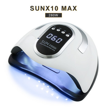280W SUN X11/10 MAX Λάμπα τζελ νυχιών 66 LED υψηλής ισχύος στεγνωτήριο νυχιών για όλα βερνίκι τζελ UV LED λάμπα πάγου για DIY Εργαλεία μανικιούρ νυχιών