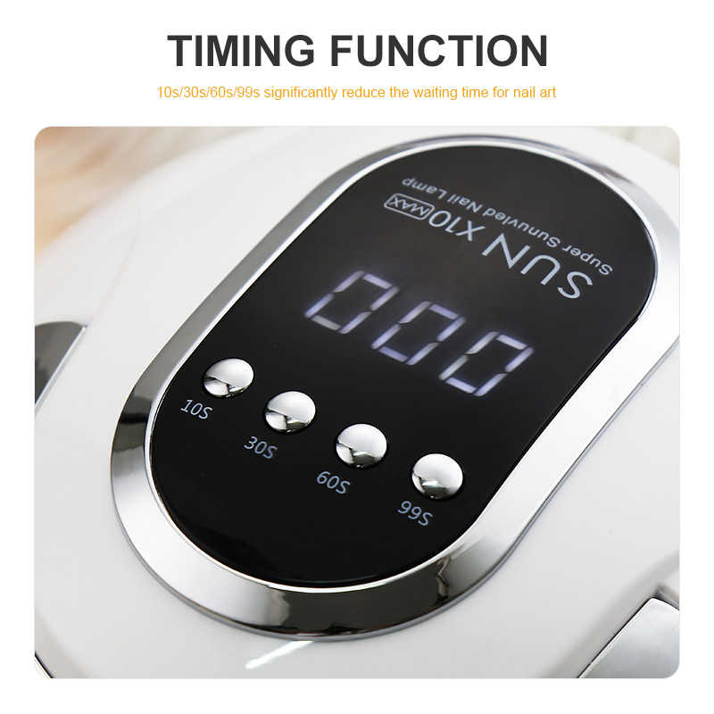 280 W SUN X11/10 MAX nagų gelio lempa 66 LED didelio galingumo nagų džiovintuvas visiems geliniam lakui UV LED ledo lempa nagams pasidaryk manikiūro įrankiams