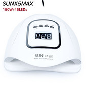 SUNX5 Max/Plus P 90/72/54W LED lámpa Körömszárító 45/36/18 LED UV jéglámpa szárításhoz Gél Lakk időzítő Automatikus érzékelős manikűr eszközök