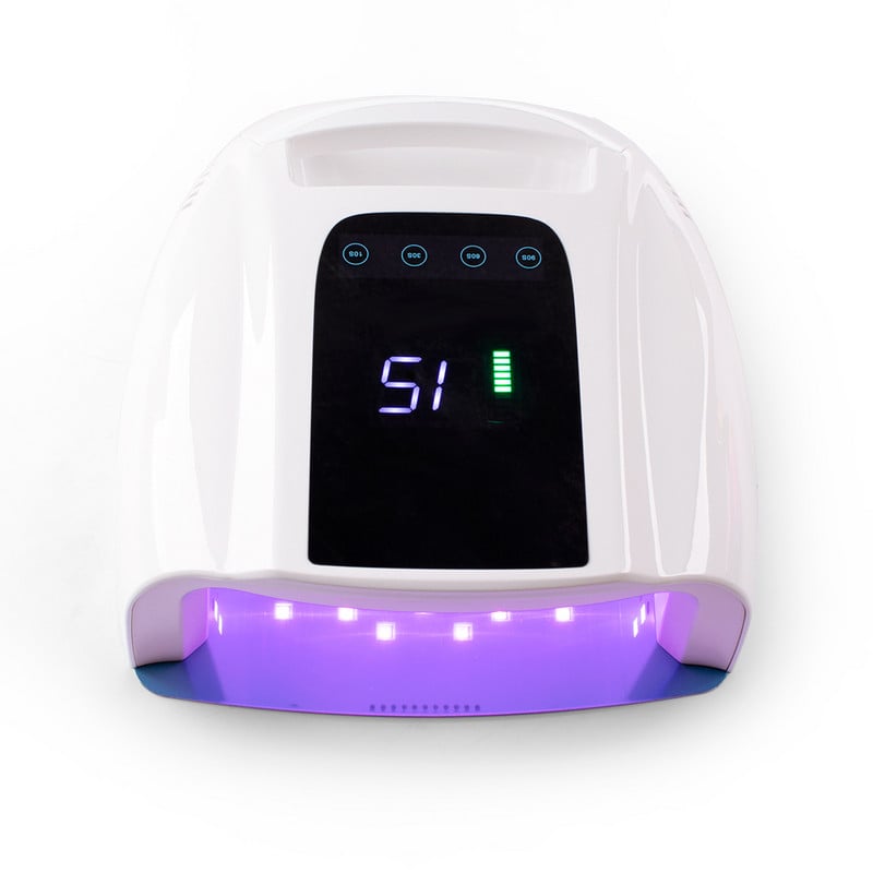 96w Gradient Puprle Pro Lampă LED pentru unghii fără fir Baterie reîncărcabilă UV LED Lampă pentru unghii Lampă UV LED fără fir Gel de polimerizare alb