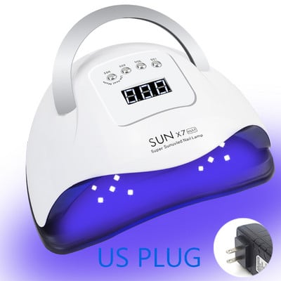 SUN X7 MAX LED körömszárító lámpák 10/30/60/99 időzítő beállítású polírozó szárító mozgásérzékelős UV köröm lámpával gél manikűr eszközhöz