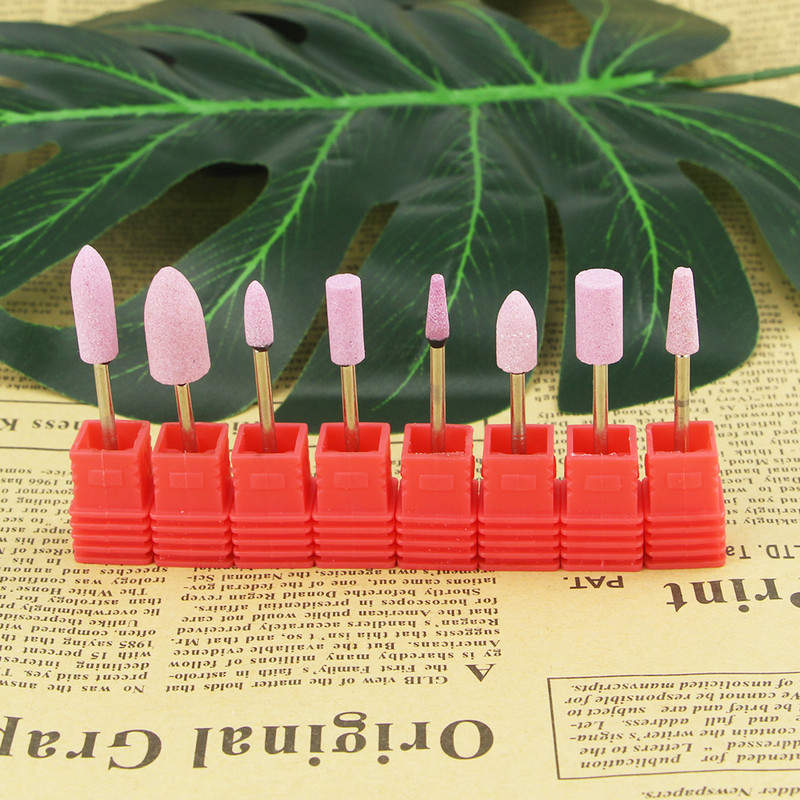 8 tipo keraminis titnaginis nagų grąžtas nagų frezavimas nagų pjoviklis Elektrinis nagų grąžtas manikiūrui pedikiūro grąžtai Priedai