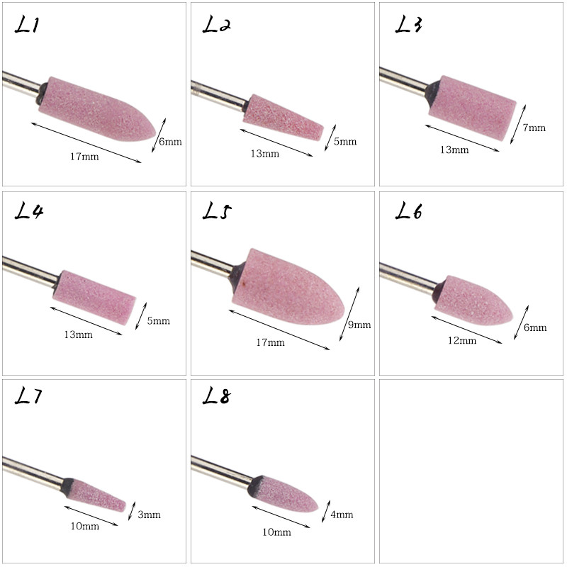 8 tipo keraminis titnaginis nagų grąžtas nagų frezavimas nagų pjoviklis Elektrinis nagų grąžtas manikiūrui pedikiūro grąžtai Priedai