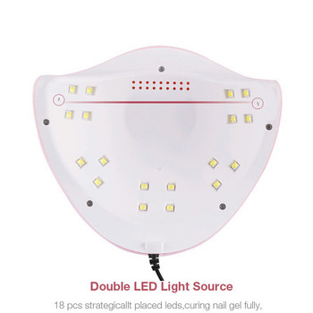 Large Space Διπλό φως Πηγή UV Λάμπα νυχιών LED Light Therapy Machine Επαγγελματικό στεγνωτήριο νυχιών για γυναίκες