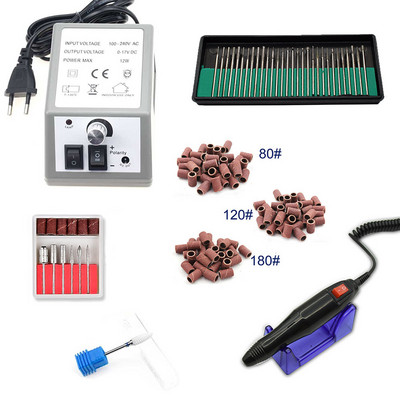 Jewhiteny 35000/20000RPM Mașină electrică de găurit unghii Bit de tăiat unghii Pilă de unghii Kit de mașină de maniură pentru pedichiură Unelte pentru unghii