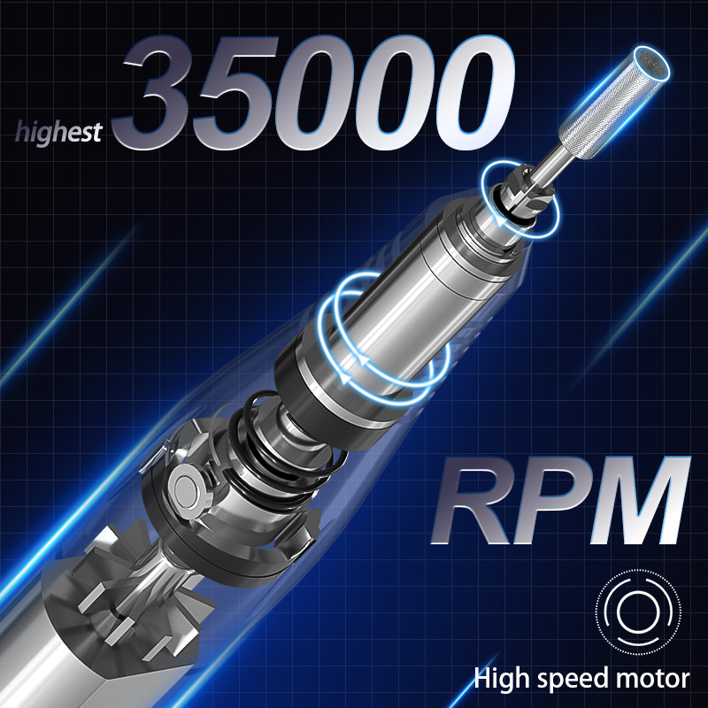 35000 RPM Professzionális elektromos körömfúró gép újratölthető gél körömlakk csiszoló maró manikűr szalon szerszámhoz