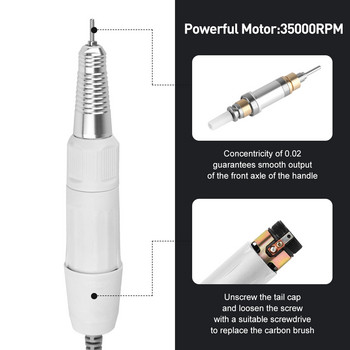 35000 RPM Електрическа бормашина за нокти Електрическа бормашина за маникюр Електрическа машина за комплект за маникюр Електрическа пила за нокти лак
