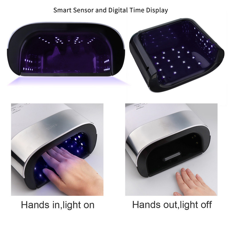 Monja SUN3 48W UV LED lámpás körömszárító intelligens időzítővel, automatikus érzékelővel.