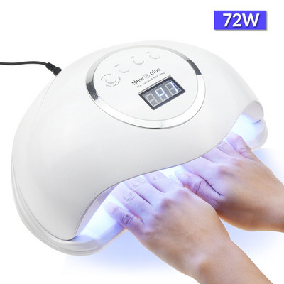 UV lampa 72W New5 PRO LED lampa na nechty na manikúru, dve ručné lampy, 36 ks LED korálok, sušič nechtov na vytvrdzovanie gélových nechtov, pilník na nechty, nástroje