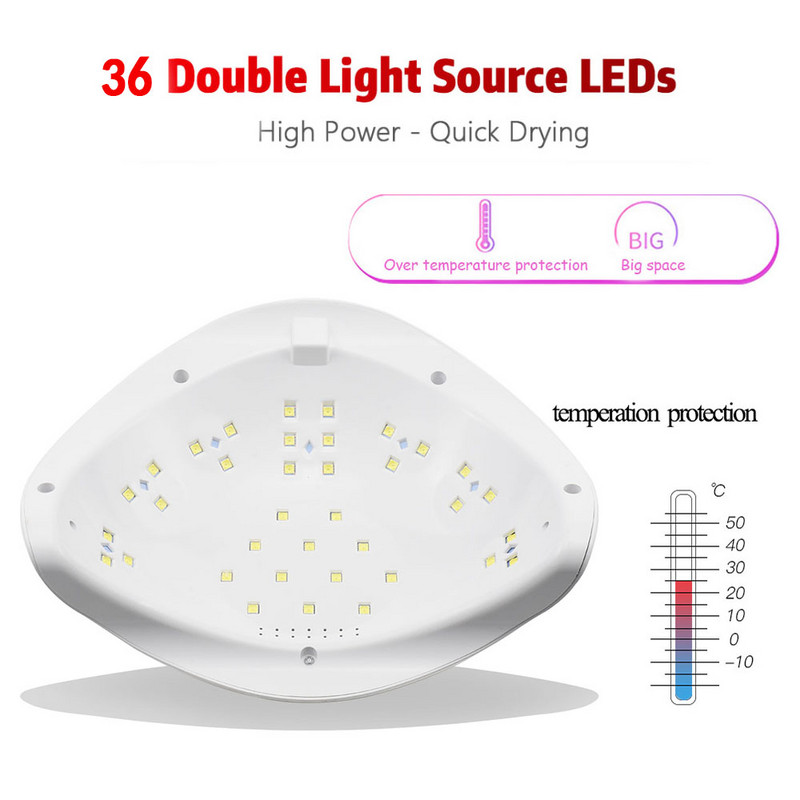 UV lámpa 72W New5 PRO LED körömlámpa manikűrhöz két kézi lámpa 36 db Led Beads körömszárító Köröm zselé Körömreszelő eszközök
