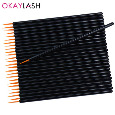 OKAYLASH 50 kom/lot Crna ručka Gel Liner za višekratnu upotrebu Četke za crtanje noktiju Olovka za slikanje Alati za šminkanje
